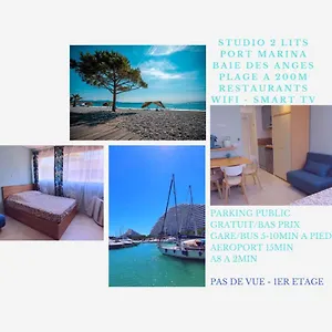 Confort, Plages Proche, Wifi, 2 Lits - Fame Marina Baie Des Anges Appartement